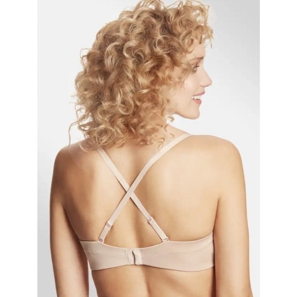 Maidenform Beige smooth finish Lightly Lined Underwire Bra 38DD 38E convertible - Picture 1 of 10